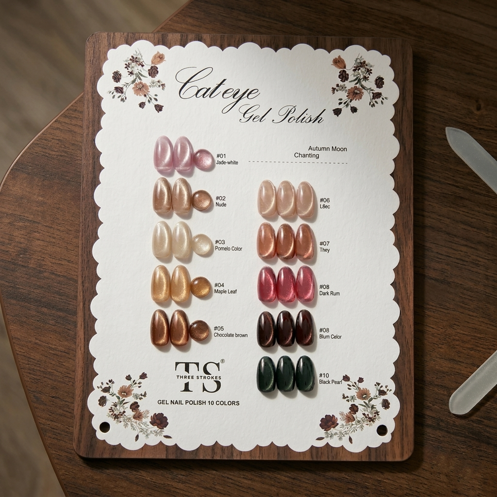 Autumn Cat Eye gel polish 15ml (10 Pcs Set) TS Thr3e Strokes