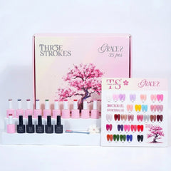 TS Grace 2 Gel Polish kit With Cat eye 7.5ml (30+6 pcs set) TS Thr3e Strokes