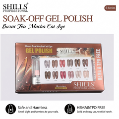 Burnt Tea Mocha 10ml Cat Eye's (12 Pcs Set) SHILLS Professional