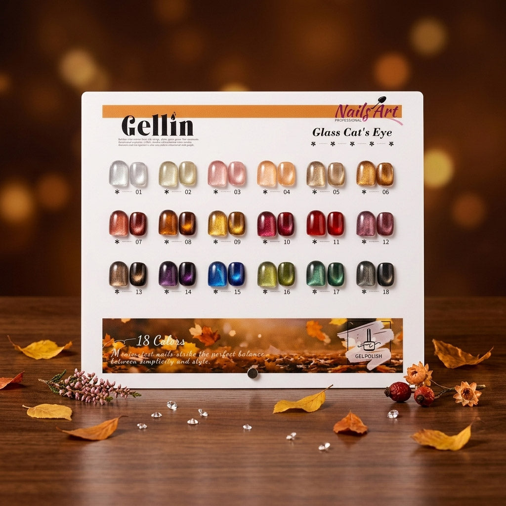 Glass 15ml Cat Eye's (18 Pcs Set) Gellin