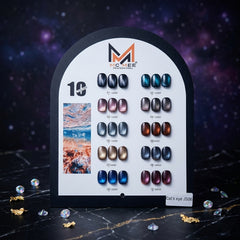 15ml Cat Eye Gel Polish Set (10 Pcs) MC MEE Professional JS06 Floating Sunlight Magnetic UV/LED Nail Art Collection