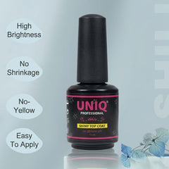 Shiny Top Coat 15ml for Nail Art by Uniq Professional