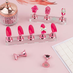 Press On Magnetic Stand (5 pcs) for Press On Nails  | Nail Art Display & Practice Stand