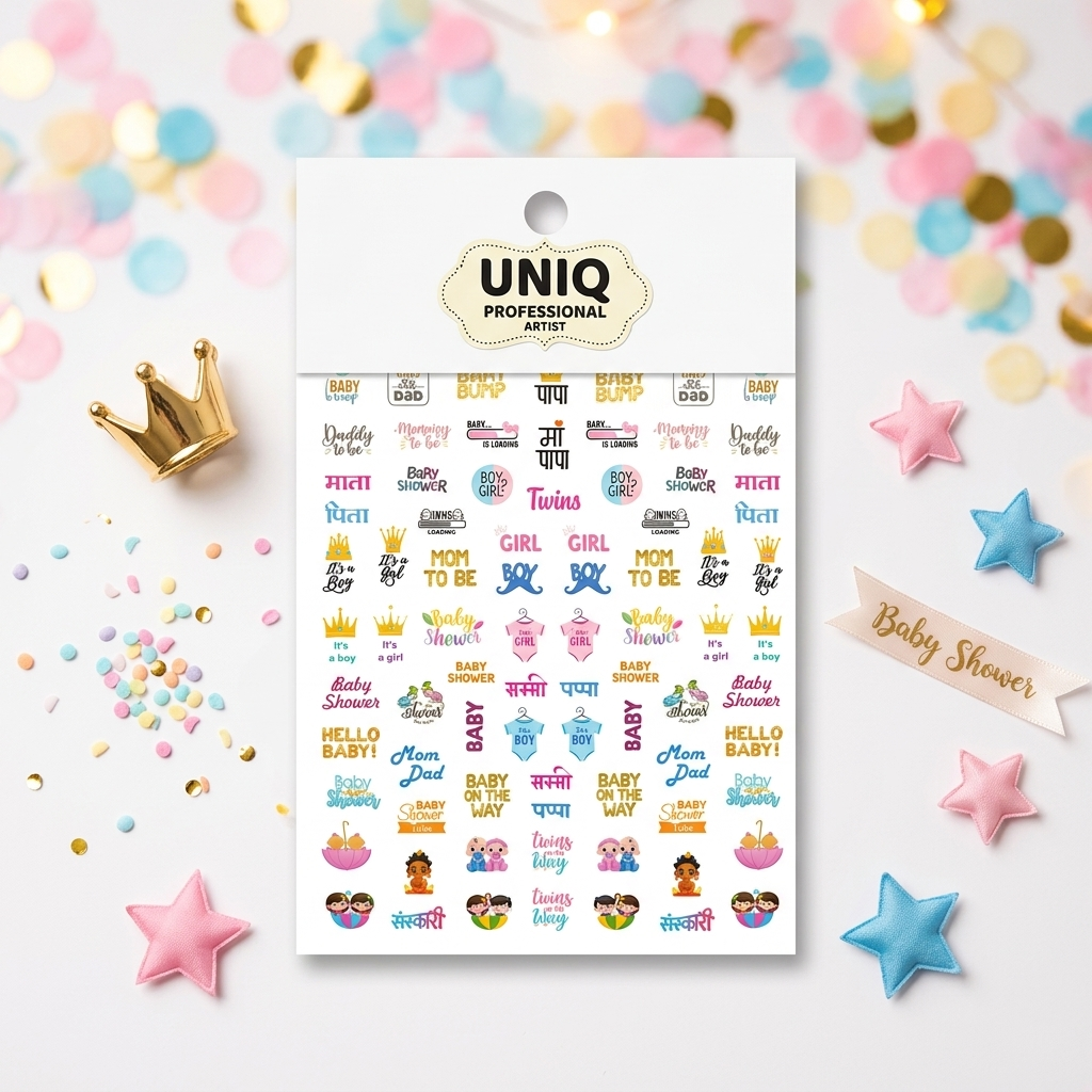 Twins baby shower Stickers UNIQ Professional