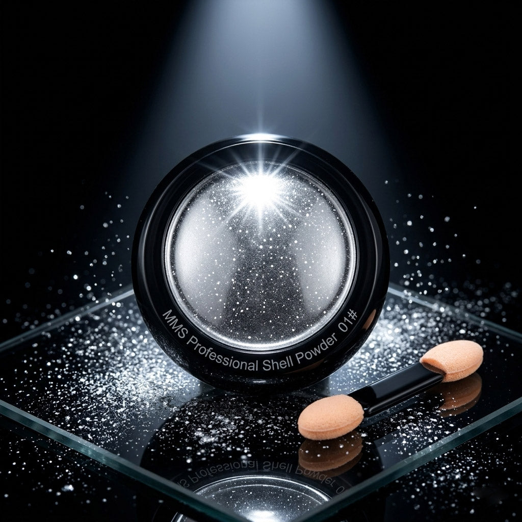 Silver Chrome Powder for Nail Art | Mirror Effect Chrome Nail Pigment