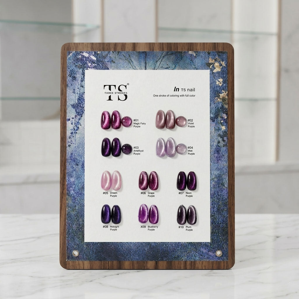 Wine Purple 15ml Cat Eye's (10 Pcs Set) TS Thr3e Strokes