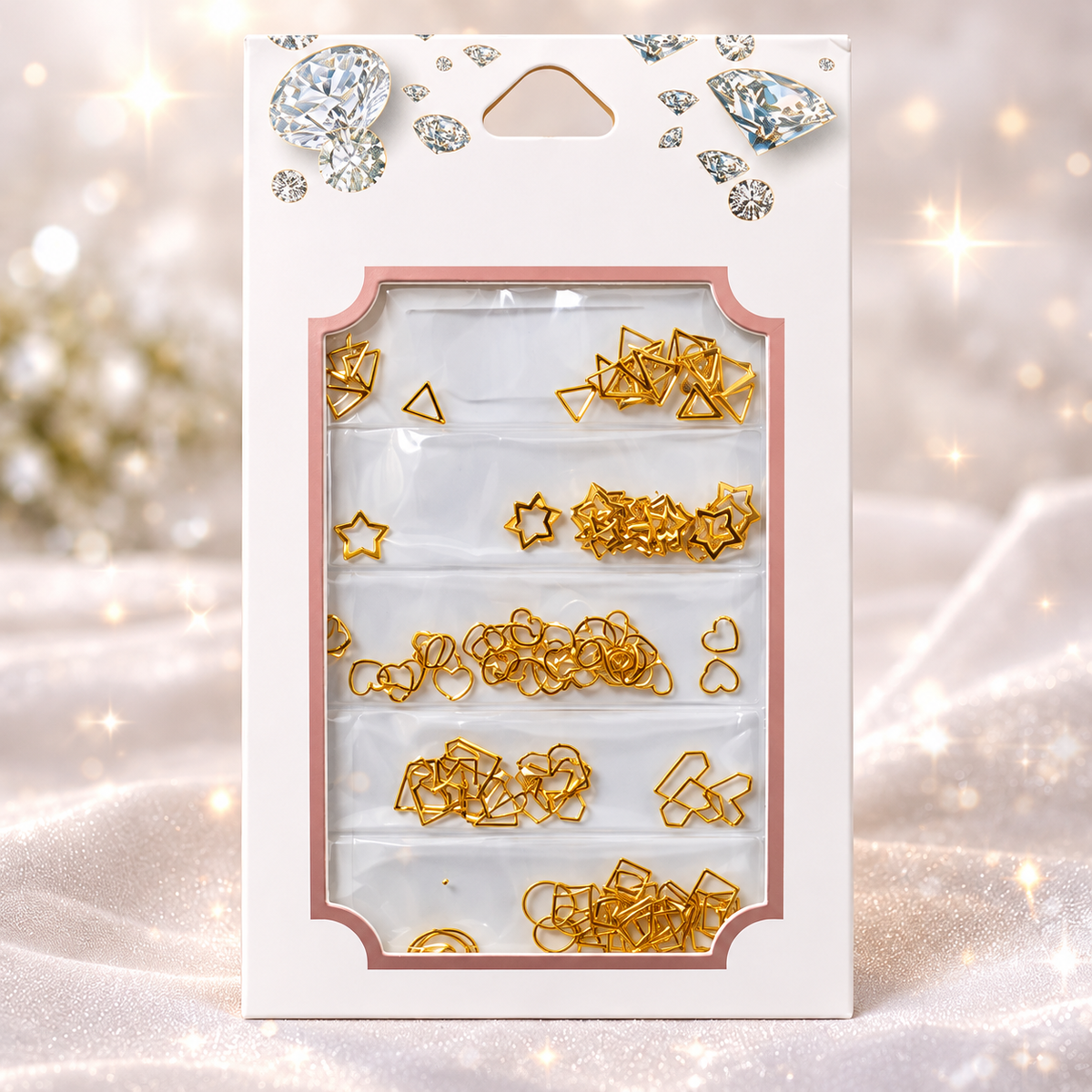 Golden Mix Nail Art Decoration Set – Gold Nail Art Embellishments