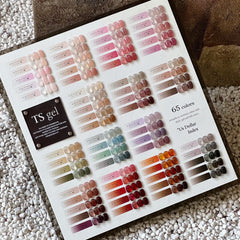 Wild Jelly 15ml Gel Polish Set Thr3e Strokes | 65 Jelly & Base Colors with Free Top Coat, Base Coat & Rubber Base Coat