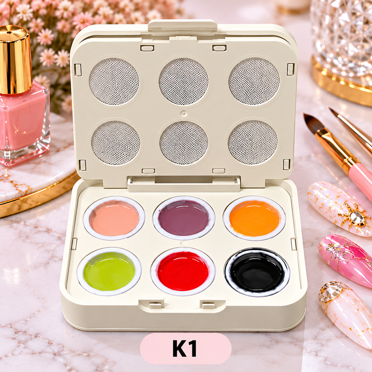 PAT Gel with Mesh Filter for Nail Art | K1–K5 Colour Variants