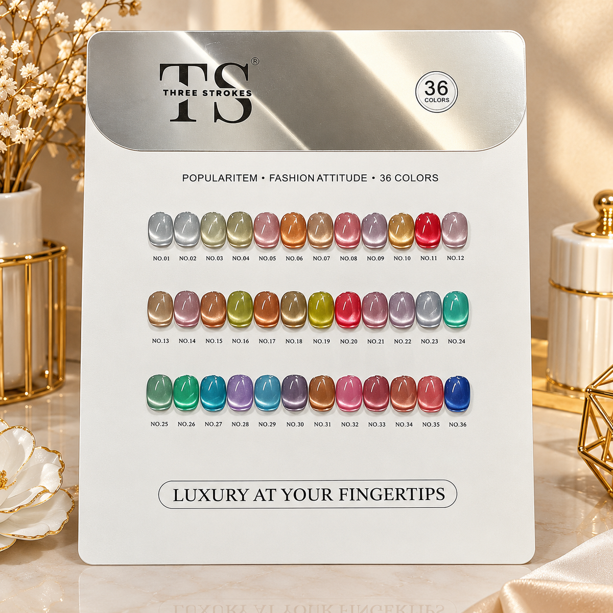 Silk Cat Eye Gel Polish TS Three Stroke 15ml – 36 Shades | Single Color & Full Set