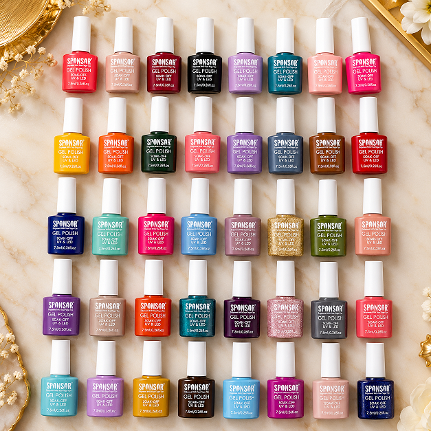 Sponsor Gel Polish 7.5ml – 45 Colors Combo Set | UV & LED Soak-Off Gel Polish