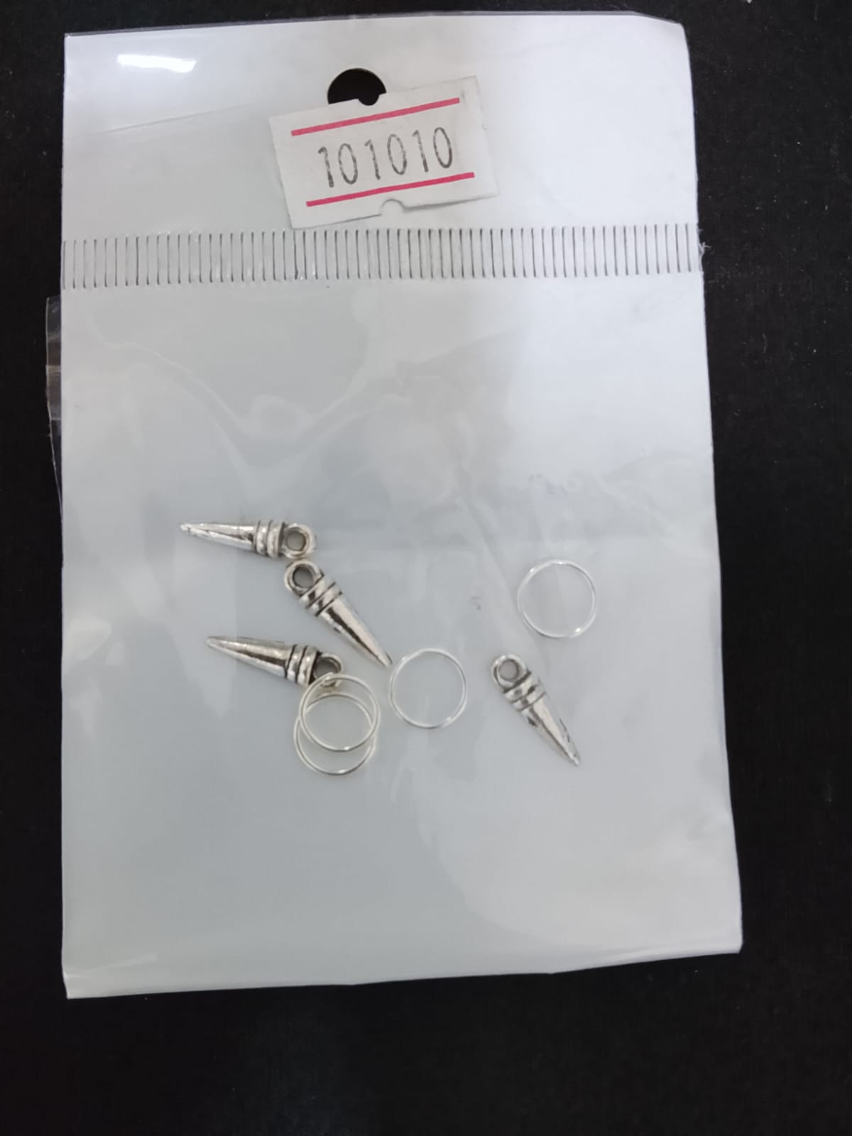 Silver Spike Dangle Nail Charms – 3D Punk Style Nail Art Accessories