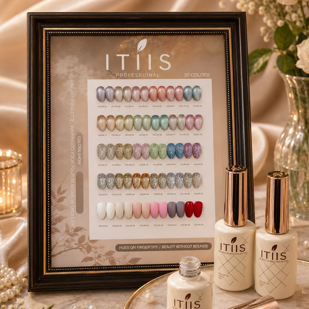 Infinity 15ml Gel Polish Set – 30 Colors ITIIS Professional | 12 Cat Eye, 12 Glitter & 6 Gel Polish