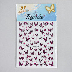 5D Butterfly Nail Art Stickers Recolte
