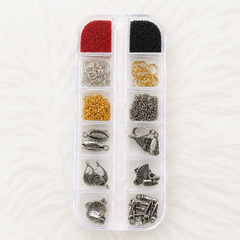 ND3 Navratri Nail Art Charms Set (12 Grid) | Traditional Festival Nail Decoration Charms for Nail Art