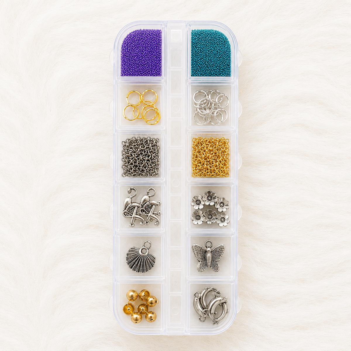 ND5 Navratri Nail Art Charms Set (12 Grid) | Traditional Festival Nail Decoration Charms for Nail Art