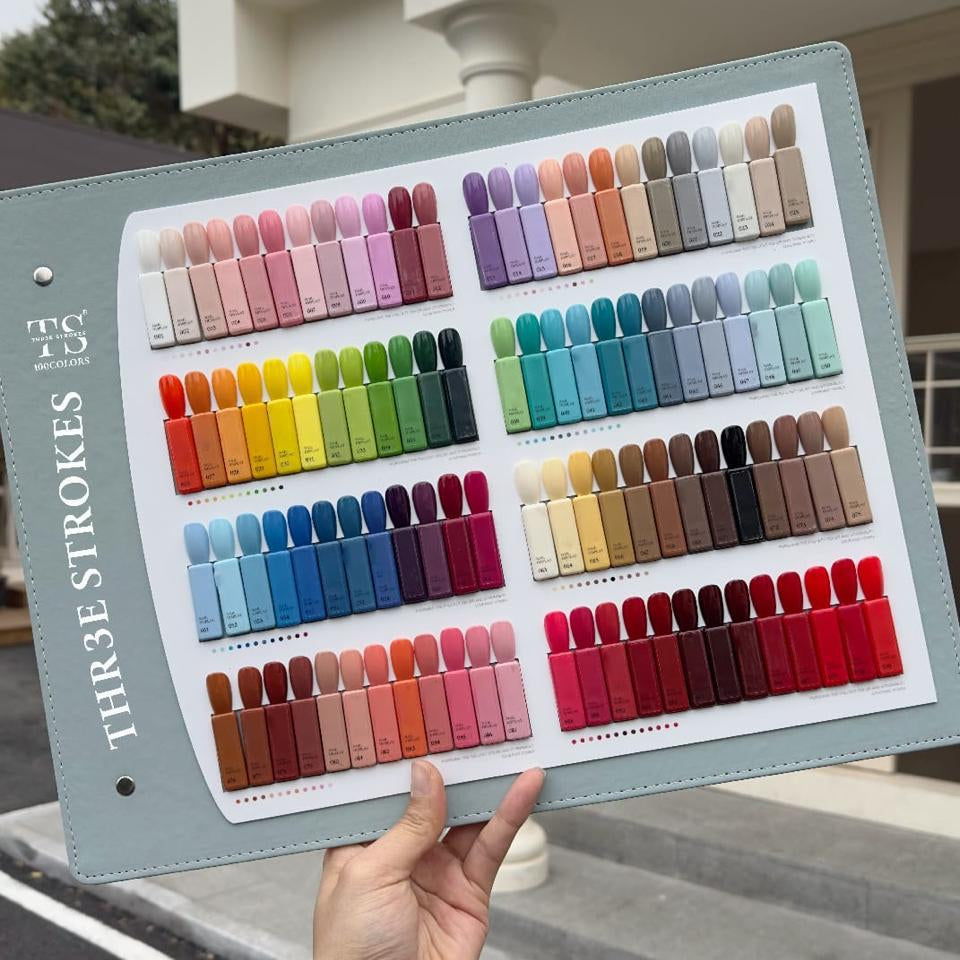 Cling Qi 15ml Gel Polish Set Thr3e Strokes | 100 Colors with Free Top Coat & Base Coat