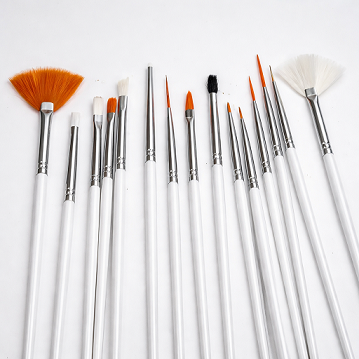 15pcs Nail Art Brush Set Professional Nail Design Brushes for Gel Polish, Acrylic & Nail Art