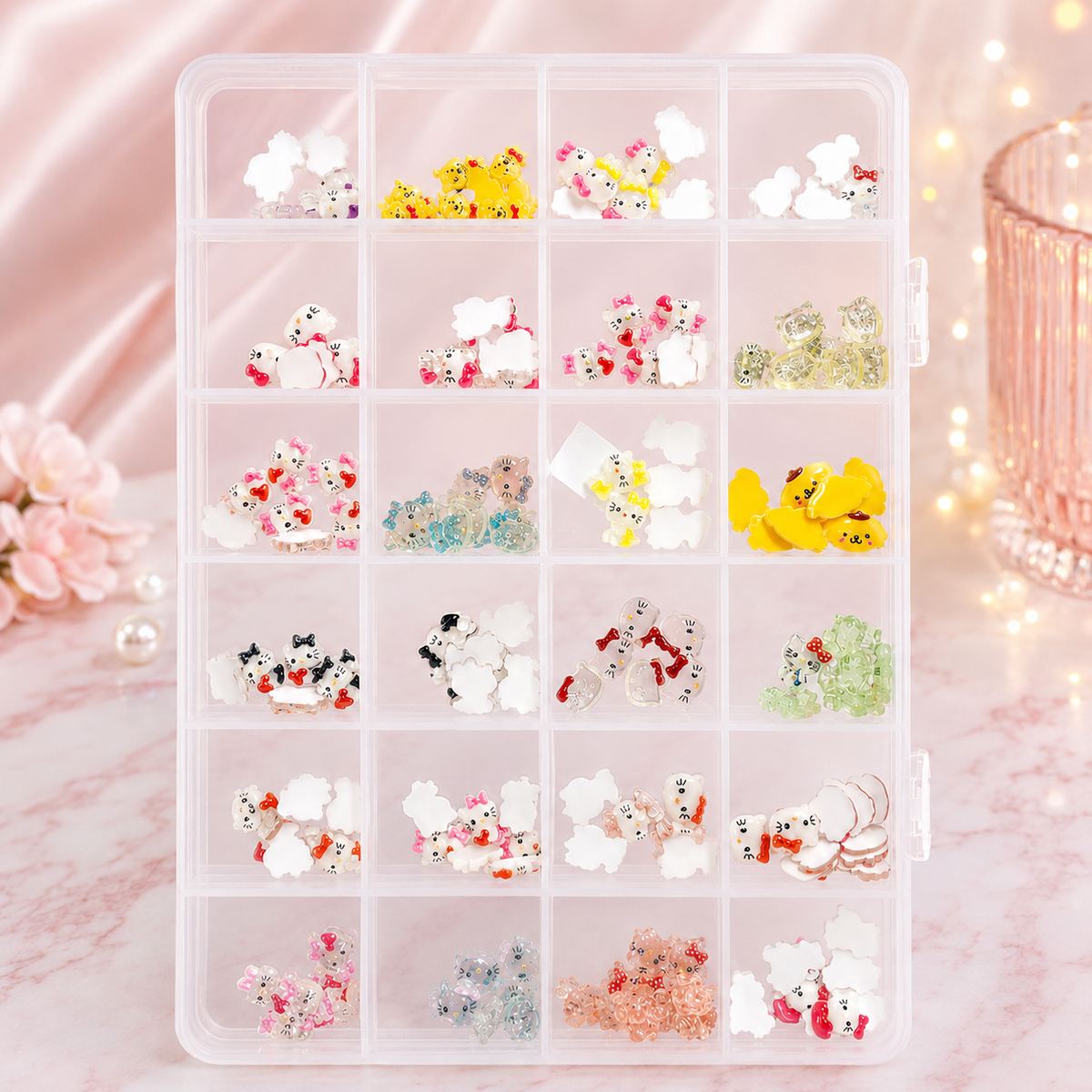 Cute Kitty & Mix 3D Nail Decoration Charms for Nail Art