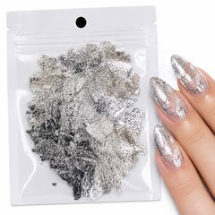 Silver Foil Paper for Nail Art Decoration | Metallic Nail Foil Sheet
