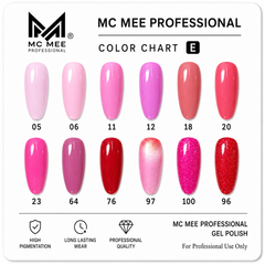 Chart-E 12pcs Set MC MEE Professional Gel Polish Collection | Gel Polish Mini Set for Home Use or Beginner