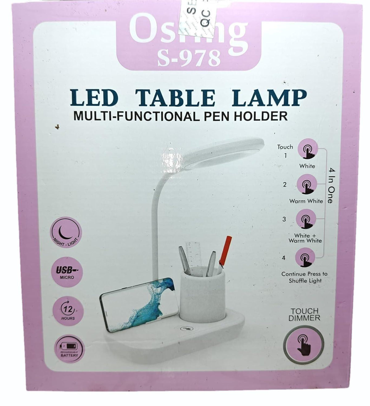 LED Table Lamp OSRING S978 Adjustable Desk Light for Nail Art, Study & Professional Use