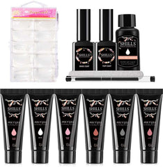 Poly Gel Kit for Nail Extension & Nail Art SHILLS Professional  – Long Lasting Nail Builder Gel Set
