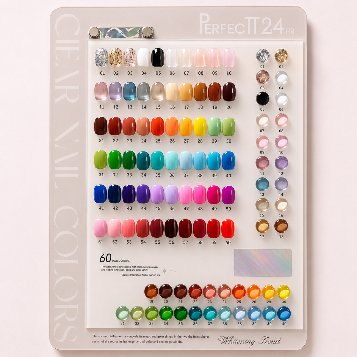 60 Shade Gel Polish Set 15ml Perfectt 24hr | Professional Nail Color Set Combo